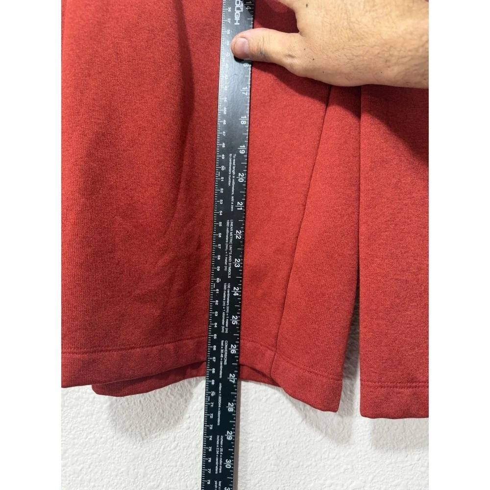 Mens North Face 1/4 Zip Red Pullover Sweater Outdoor Hiking Winter Warm